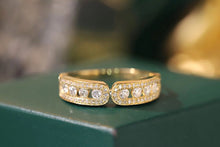 Load image into Gallery viewer, LUOWEND 18K Yellow Gold Real Natural Diamond Ring for Women