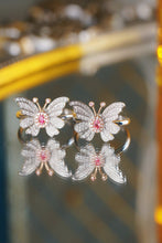 Load image into Gallery viewer, LUOWEND 18K White Gold Ring Natural Pink Diamond Ring for Women