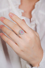 Load image into Gallery viewer, LUOWEND 18K White Gold Natural Pink Diamond Ring for Women