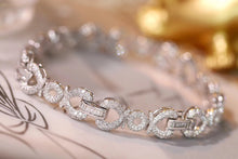 Load image into Gallery viewer, LUOWEND 18K White Gold Real Natural Diamond Bracelet for Women
