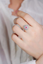 Load image into Gallery viewer, LUOWEND 18K White Gold Natural Pink Diamond Ring for Women