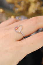Load image into Gallery viewer, LUOWEND 18K White Gold Real Natural Pink Diamond Ring for Women