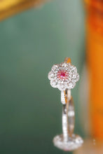Load image into Gallery viewer, LUOWEND 18K White Gold Natural Pink Diamond Ring for Women