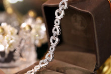 Load image into Gallery viewer, LUOWEND 18K White Gold Real Natural Diamond Bracelet for Women