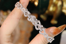 Load image into Gallery viewer, LUOWEND 18K White Gold Real Natural Diamond Bracelet for Women