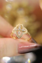 Load image into Gallery viewer, LUOWEND 18K White or Yellow Gold Real Natural Diamond Ring for Women