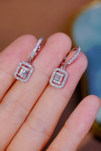 Load image into Gallery viewer, LUOWEND 18K White Gold Real Natural Diamond Hoop Earrings for Women