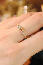 Load image into Gallery viewer, LUOWEND 18K Yellow Gold Real Natural Diamond Ring for Women