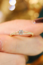 Load image into Gallery viewer, LUOWEND 18K Yellow Gold Real Natural Diamond Ring for Women