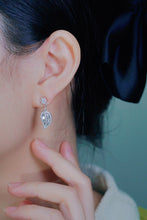 Load image into Gallery viewer, LUOWEND 18K White Gold Real Natural Diamond Stud Earrings for Women