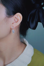 Load image into Gallery viewer, LUOWEND 18K White Gold Real Natural Diamond Stud Earrings for Women