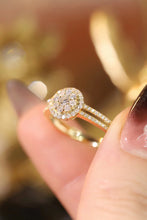 Load image into Gallery viewer, LUOWEND 18K Yellow Gold Real Natural Diamond Ring for Women