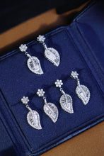 Load image into Gallery viewer, LUOWEND 18K White Gold Real Natural Diamond Stud Earrings for Women