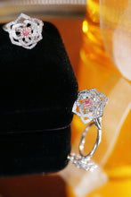 Load image into Gallery viewer, LUOWEND 18K White Gold Natural Pink Diamond Ring for Women