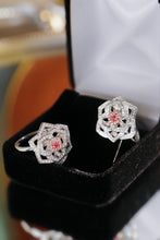 Load image into Gallery viewer, LUOWEND 18K White Gold Natural Pink Diamond Ring for Women