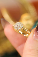 Load image into Gallery viewer, LUOWEND 18K Yellow Gold Real Natural Diamond Ring for Women