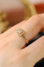 Load image into Gallery viewer, LUOWEND 18K Yellow Gold Real Natural Diamond Ring for Women