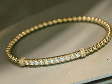 Load image into Gallery viewer, LUOWEND 18K Yellow Gold Fine Jewelry Real Natural Diamond Bracelet for Women