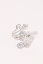 Load image into Gallery viewer, LUOWEND 18K White Gold Real Natural Diamond Ring for Women