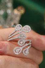 Load image into Gallery viewer, LUOWEND 18K White Gold Real Natural Diamond Ring for Women