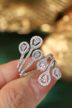 Load image into Gallery viewer, LUOWEND 18K White Gold Real Natural Diamond Ring for Women