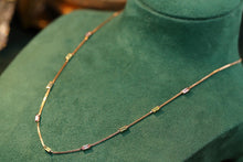 Load image into Gallery viewer, LUOWEND 18K Rose Gold Real Natural Aquamarine Necklace for Women