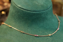Load image into Gallery viewer, LUOWEND 18K Rose Gold Real Natural Aquamarine Necklace for Women