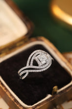 Load image into Gallery viewer, LUOWEND 18K White Gold Real Natural Diamond Ring for Women