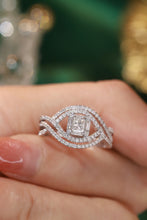 Load image into Gallery viewer, LUOWEND 18K White Gold Real Natural Diamond Ring for Women