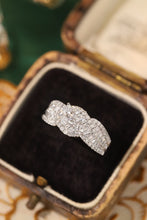 Load image into Gallery viewer, LUOWEND 18K White Gold Real Natural Diamond Ring for Women