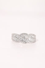 Load image into Gallery viewer, LUOWEND 18K White Gold Real Natural Diamond Ring for Women