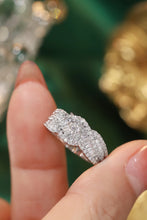 Load image into Gallery viewer, LUOWEND 18K White Gold Real Natural Diamond Ring for Women