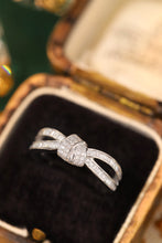 Load image into Gallery viewer, LUOWEND 18K White Gold Real Natural Diamond Ring for Women