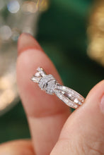 Load image into Gallery viewer, LUOWEND 18K White Gold Real Natural Diamond Ring for Women