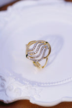 Load image into Gallery viewer, LUOWEND 18K Yellow Gold Real Natural Diamond Ring for Women