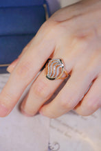 Load image into Gallery viewer, LUOWEND 18K Yellow Gold Real Natural Diamond Ring for Women