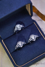 Load image into Gallery viewer, LUOWEND 18K White Gold Real Natural Diamond Ring for Women