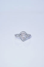 Load image into Gallery viewer, LUOWEND 18K White Gold Real Natural Diamond Ring for Women