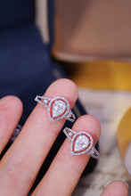 Load image into Gallery viewer, LUOWEND 18K White Gold Real Natural Diamond Ring for Women