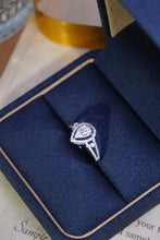 Load image into Gallery viewer, LUOWEND 18K White Gold Real Natural Diamond Ring for Women