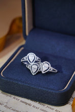 Load image into Gallery viewer, LUOWEND 18K White Gold Real Natural Diamond Ring for Women
