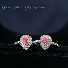 Load image into Gallery viewer, LUOWEND 18K White Gold Real Natural Pink Diamond Ring for Women