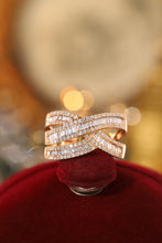 Load image into Gallery viewer, LUOWEND 18K Rose Gold Real Natural Diamond Ring for Women