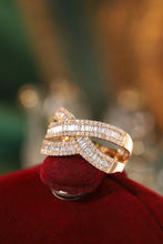 Load image into Gallery viewer, LUOWEND 18K Rose Gold Real Natural Diamond Ring for Women