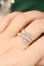 Load image into Gallery viewer, LUOWEND 18K Rose Gold Real Natural Diamond Ring for Women