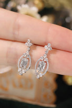Load image into Gallery viewer, LUOWEND 18K White Gold Real Natural Diamond Drop Earrings for Women