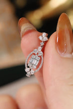 Load image into Gallery viewer, LUOWEND 18K White Gold Real Natural Diamond Drop Earrings for Women