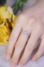 Load image into Gallery viewer, LUOWEND 18K White Gold Real Natural Pink Diamond Ring for Women