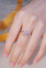 Load image into Gallery viewer, LUOWEND 18K White Gold Real Natural Pink Diamond Ring for Women