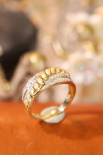 Load image into Gallery viewer, LUOWEND 18K White&Yellow Gold Real Natural Diamond Ring for Women